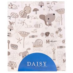 Daisy простыня на резинке Улитки 120х60 см бежевый