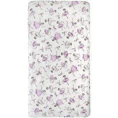 Amarobaby простыня на резинке Балерины (поплин) 125 х 75 см балерины