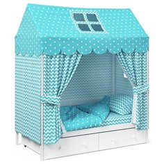 Детское постельное белье Капризун домик Мятный