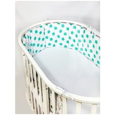 Amarobaby бортик Космос белый/бирюзовый/синий