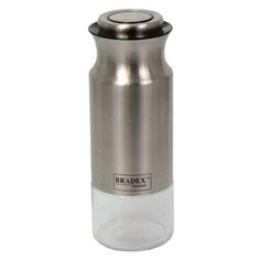 BRADEX банка для сыпучих продуктов TK 0376, 1400 мл стальной
