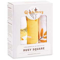 Многоразовые пеленки Qwhimsy Красная книга 60 х 60 см (салфетки) белый/желтый 3 шт.