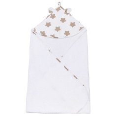 Amarobaby Полотенце с уголком Cute Love Прянички банное 90х90 см коричневый/белый