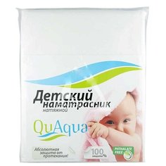 Наматрасник Qu Aqua водонепроницаемый натяжной Jersey, 60х120 см белый