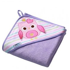 BabyOno Полотенце Soft с капюшоном банное 100х100 см фиолетовый