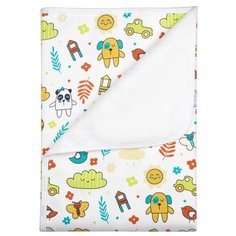 Многоразовые пеленки Bamboola непромокаемая Сэндвич 60x90 белый/облака 1 шт.