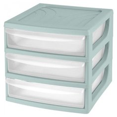 Бокс для бумаги Econova Органайзер А6 175х186х214 мм 4332240 (3 отд.) светло-голубой