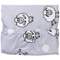 Amarobaby простыня на резинке EXCLUSIVE Soft Collection 101 Барашек 125 х 75 x 12 см серый