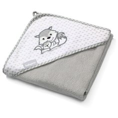 BabyOno Полотенце бамбуковое с капюшоном банное 76х76 см серый