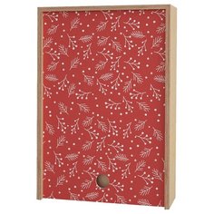 Коробка подарочная Акушерство Memory Box New Year 25 x 38 x 10 см бежевый/красный