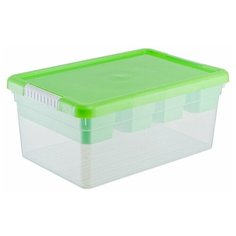FunBox Ящик-органайзер 10 л Standart, 2 лотка S зеленый
