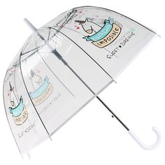 Зонт-трость полуавтомат Эврика Единорог белый