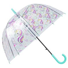 Зонт-трость полуавтомат Эврика Единорог N8 99261 зеленый