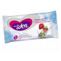 Влажные салфетки Fresh idea Магия клубники и мицеллярной воды, 15 шт.
