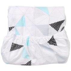 Amarobaby простыня на резинке EXCLUSIVE Soft Collection Треугольники 125 х 75 x 12 см белый