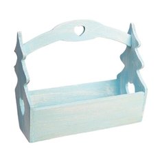 Кашпо Дарим красиво Елочка 30 х 14 х 27 см голубой