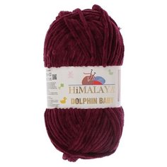 Пряжа Himalaya Dolphin Baby, 100 % полиэстер, 100 г, 120 м, 80339 бордовый