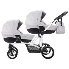 Универсальная коляска для двойни Bebetto 42 Comfort 2017 (2 в 1), 03/белая рама, цвет шасси: белый