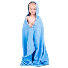 BabyBunny Полотенце с капюшоном банное 100х155 см голубой