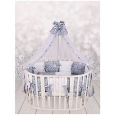 Amarobaby бортик в кроватку Exclusive Soft Collection Барашек серый