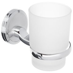 Стакан для зубных щеток SonWelle 555-014, серебристый/белый