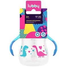 20670 LUBBY НД Поильник-непроливайка, с мягк. нос., от 6 мес, 250 мл, PP, сил.