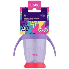 23536 LUBBY НД Поильник, с мягк. труб. и грузиком, от 9 мес, 300 мл, PP, сил.