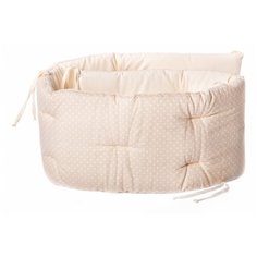 Бортик в кроватку HoneyMammy Small "Dots Beige" 180x25см