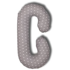 Подушка Body Pillow для беременных С холлофайбер, с наволочкой из хлопка серый со звездами