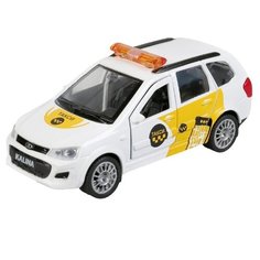 Легковой автомобиль ТЕХНОПАРК Lada Kalina Cross Такси (SB-16-46-T(W)-WB), 12 см, белый/желтый