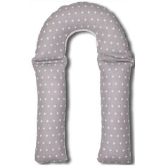 Подушка Body Pillow U Звезды холлофайбер серый/белый