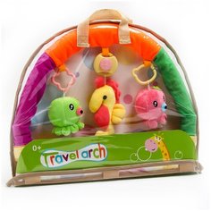 Дуга игровая музыкальная на коляску/кроватку «Осьминожки», 3 игрушки 4346700 Сима ленд