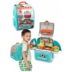 Набор Кухня с посудой и продуктами, 23 предмета в рюкзаке Best Like