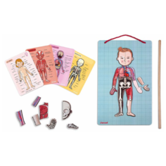 Карточки с магнитными пазлами Части тела Janod