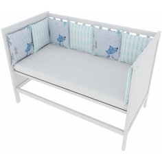 Бортик в кроватку 12 предметов (12 подушек-бортиков) AmaroBaby В ЛЕСУ (серый)