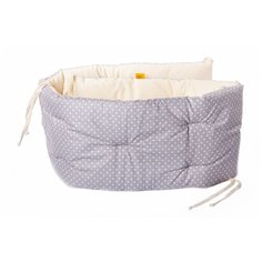 Бортик в кроватку HoneyMammy Small "Dots Grey" 180x25 см