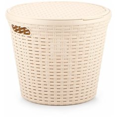 Емкость для хранения круглая с крышкой Ротанг 15л ЛАТТЕ Violet