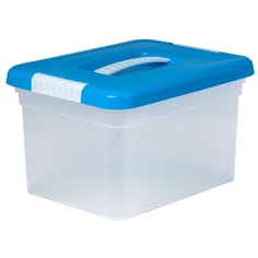 FunBox Ящик для хранения Standart с ручкой 10л, голубой