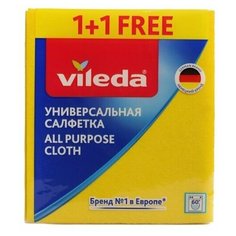 Vileda Салфетка универсальная вискозная 1+1 шт