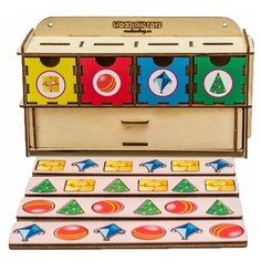 WoodlandToys Обучающий комодик большой «Формы 1»