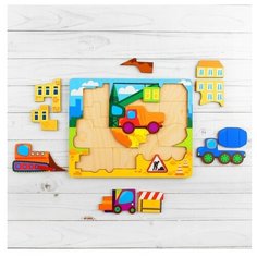 Головоломка логическая "Стройплощадка" 200х250х6 мм 3504291 Лесная мастерская