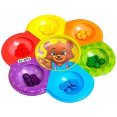 ZABIAKA Сортер на 6 цветов "Мишкины конфетки" с пинцетом 4004710