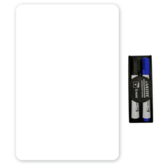 Магнитная маркерная доска Doski4you МАЛАЯ белая, на холодильник для рисования записей заметок + маркеры/ whiteboard