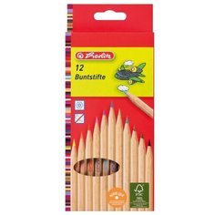 Карандаши цветные,арт.8660086, 12шт, некрашенн.корпус Herlitz