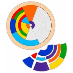 Головоломка деревянная Цветовой Круг Raduga Kids