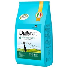 Сухой корм для кошек DailyCat для вывода шерсти, с курицей 1.5 кг