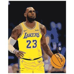 LA Lakers Раскраска картина по номерам на холсте Z-AB258 40х50