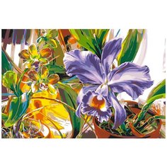 Фиолетовый нарцисс Раскраска картина по номерам на холсте KRYM-FL009 40х60