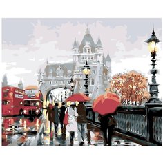 Прогулка по Лондону Раскраска картина по номерам на холсте KTMK-22495 40х50