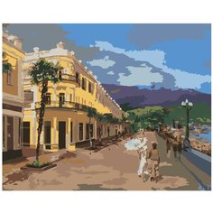 Ялта, набережная Раскраска по номерам на холсте Живопись по номерам RUS009 40х50